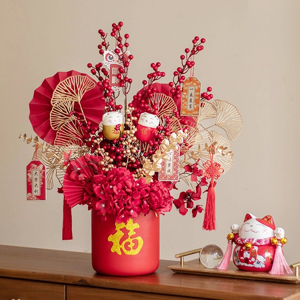 Hoa đào đông đỏ