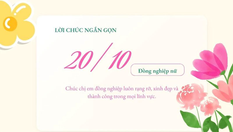  lời chúc 20/10 ngắn gọn ý nghĩa dành cho tất cả phụ nữ