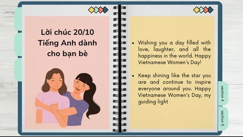 100+ lời chúc 20/10 cho bạn bè, đồng nghiệp nữ hài hước, vui vẻ