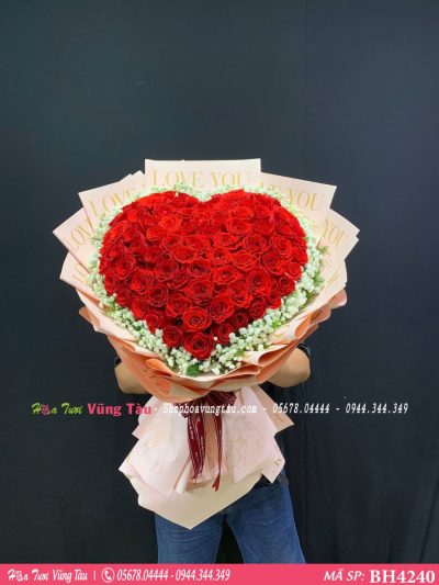 bo hoa trai tim dep chuc mung sinh nhat vung tau BH4240