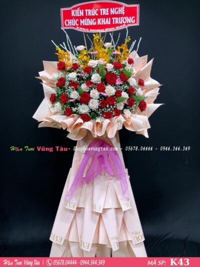 kệ hoa khai trương, hội nghị,kệ hoa chúc mừng, kệ hoa chúc mừng đại hội vũng tàu 43