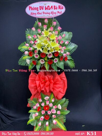 kệ hoa khai trương, hội nghị,kệ hoa chúc mừng, kệ hoa chúc mừng đại hội vũng tàu 51
