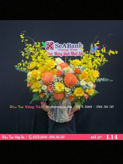 lẵng hoa 14