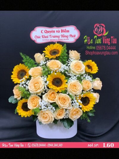 lẵng hoa 60