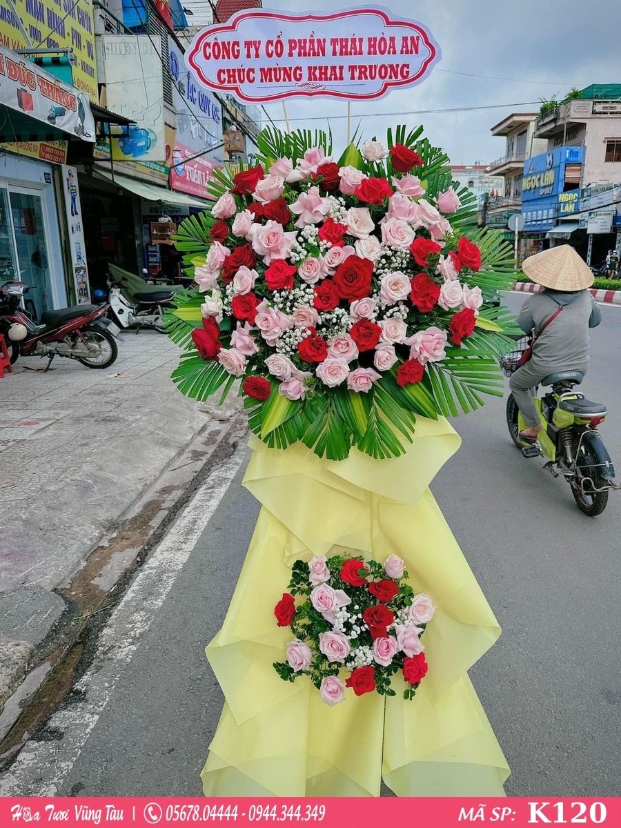 kệ hoa khai trương, hội nghị,kệ hoa chúc mừng, kệ hoa chúc mừng đại hội vũng tàu 120