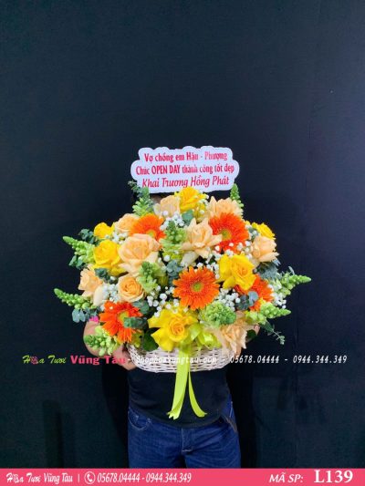 giỏ hoa xinh tươi L139