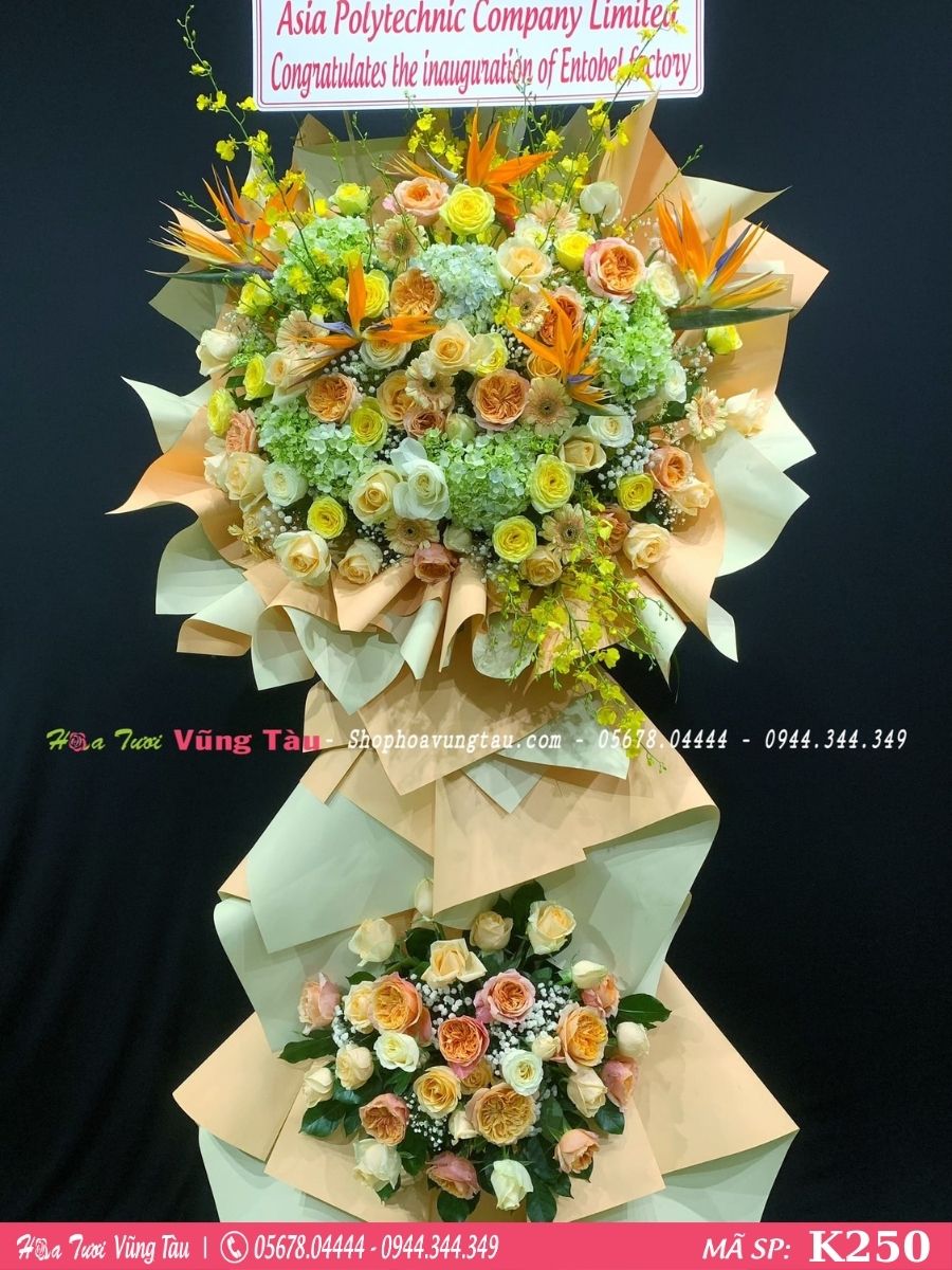 kệ hoa khai trương, hội nghị,kệ hoa chúc mừng, kệ hoa chúc mừng đại hội vũng tàu 250
