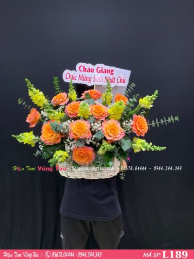 Lẵng hoa sinh nhật-giỏ hoa khai trương-chúc mừng L189