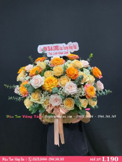 Lẵng hoa sinh nhật-giỏ hoa khai trương-chúc mừng L190