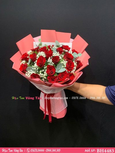 bó hoa hồng đỏ BH4483
