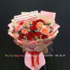 bó hoa hồng luandon mix hồng đỏ bh4484