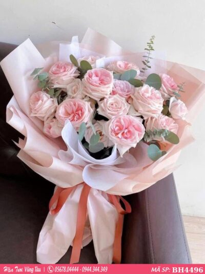 Bó hoa tone hồng ở shop hoa tươi vũng tàu BH4496