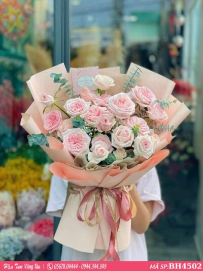 Bó Hoa ohara hồng ở cửa hàng hoa vũng tàu BH4502